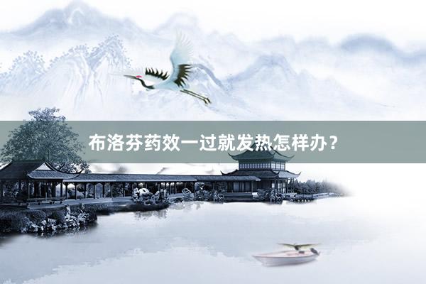 布洛芬药效一过就发热怎样办？